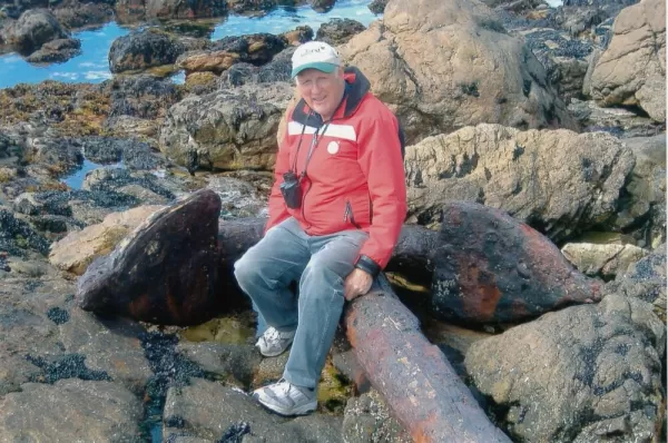 Shipwrecked anchor of Norwegian steamer, GUVERNOREN, ex IMO