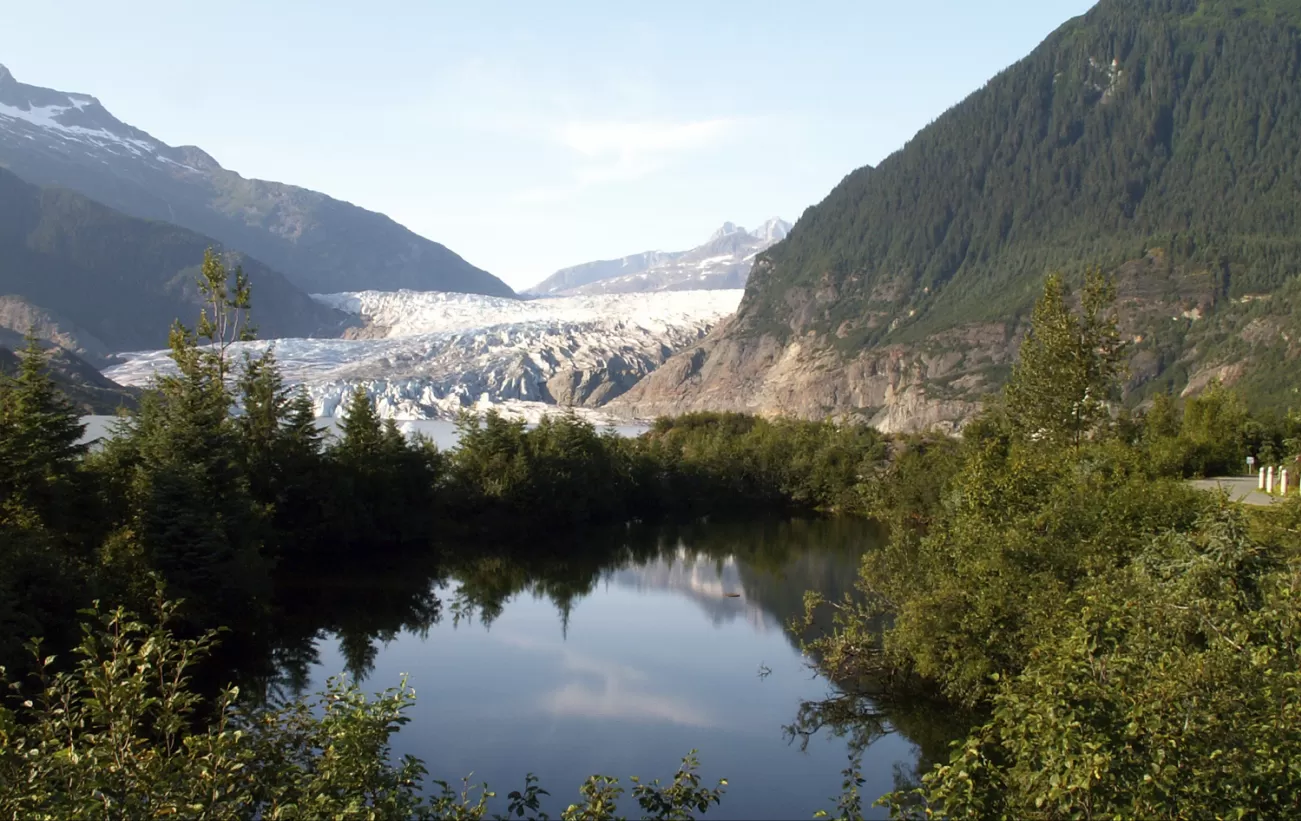 View of Mendenhall glacier on an Alaska cruise