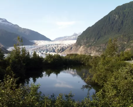 View of Mendenhall glacier on an Alaska cruise