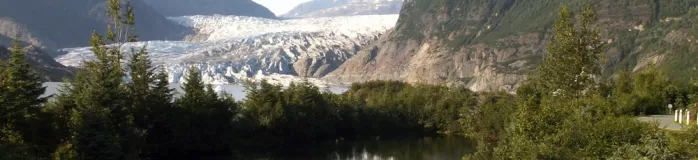 View of Mendenhall glacier on an Alaska cruise