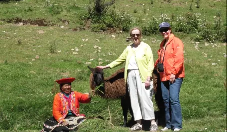 The most touristy shot of the bunch, but how could we resist this sweet woman and her llama?