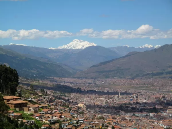 View of Cusco from the Temple of the Sun.