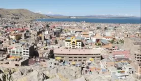 View of Puno and Lake Titicaca