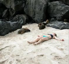 Relaxing on the beach