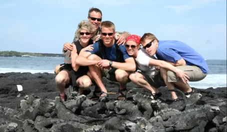 rolfing family photo in the galapagos