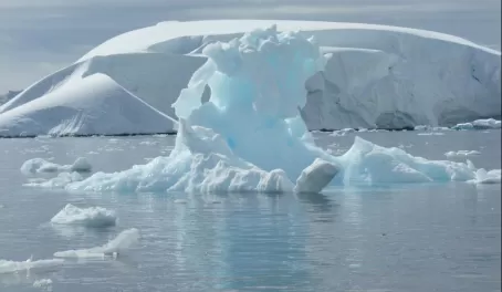 Wind blown ice scuplture in Antarctica