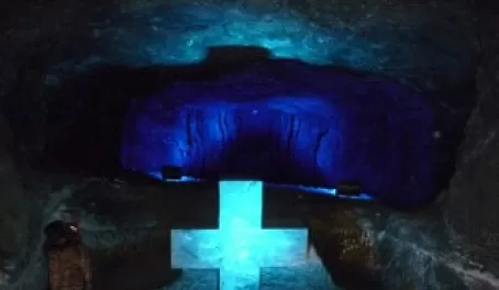 Amazing sculptures and light effects of crosses