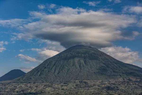 Spectacular view of Virunga Mountains