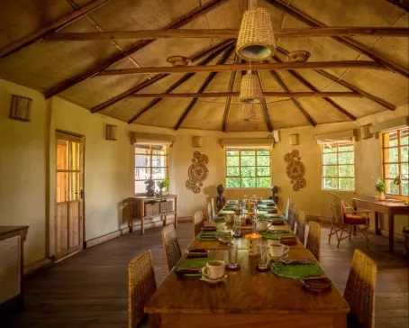 Mount Gahinga Lodge Dinning Area