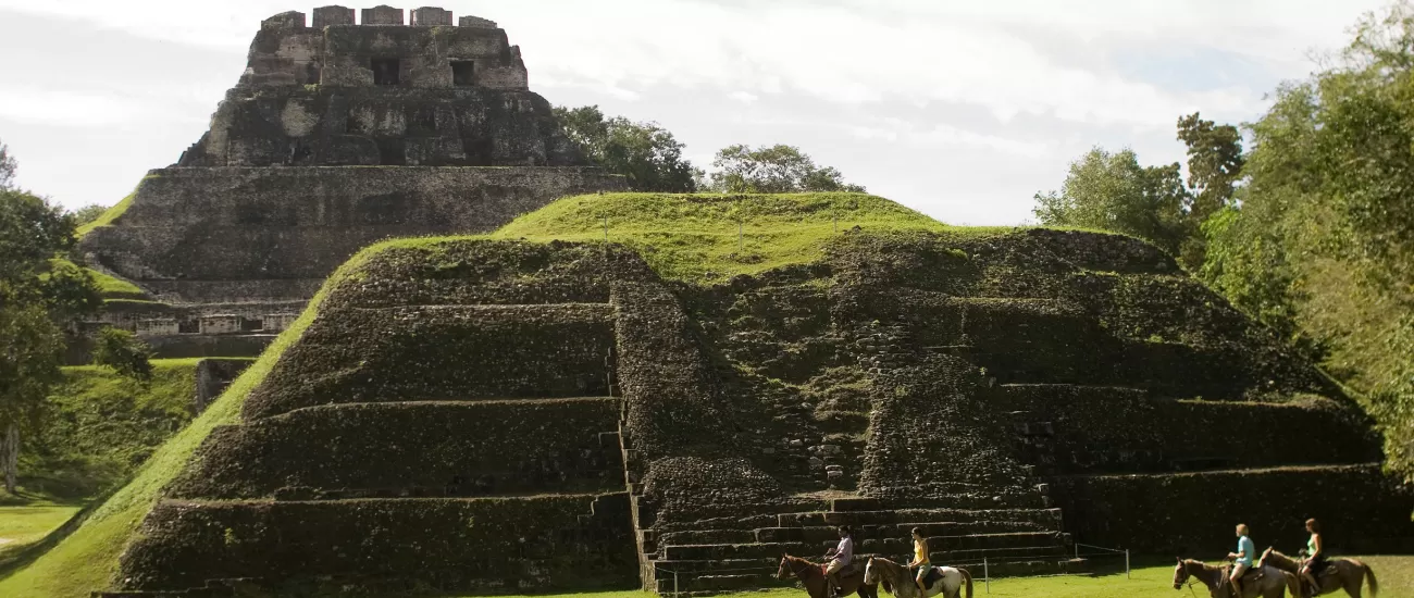 Horseback riding around the Xunantunich ruins is a great way to spend an afternoon!