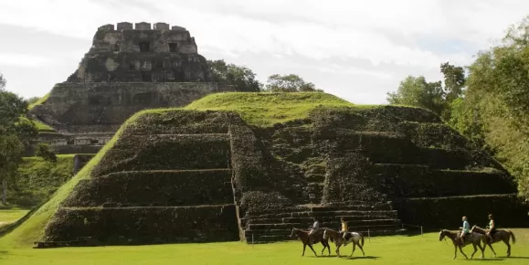 Horseback riding around the Xunantunich ruins is a great way to spend an afternoon!