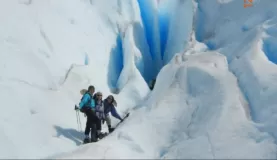 climbing the glacier