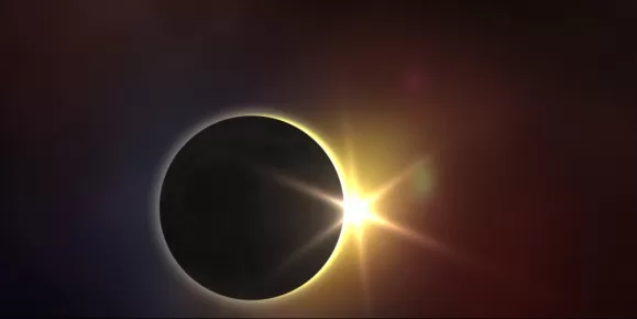 Solar eclipse, mysterious natural phenomenon when Moon passes between planet Earth and Sun
