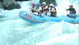 Heading over the rapids