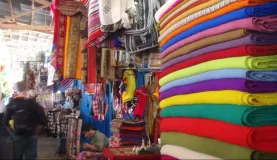 Textiles at the Cuzco market