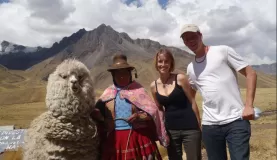 Bus trip to Puno, fuzziest llama ever!