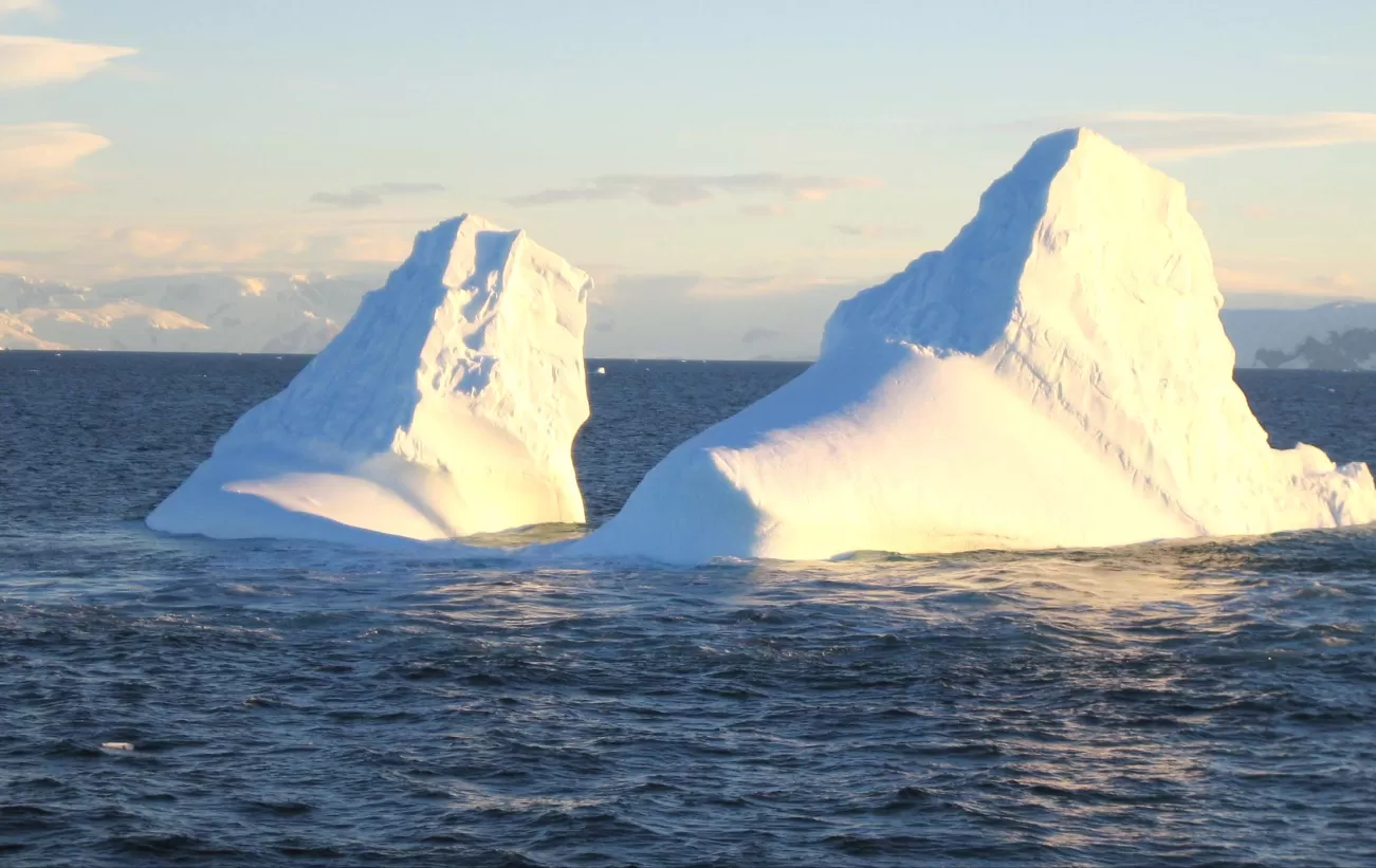 Icebergs near South Shetland Islands