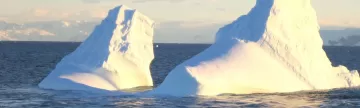 Icebergs near South Shetland Islands