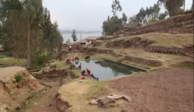 All the local women gathered to do laundry