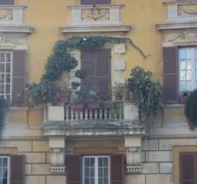 Beautiful balcony in Rome, Italy