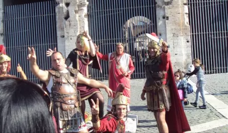 Gladiators outside the Colosseum