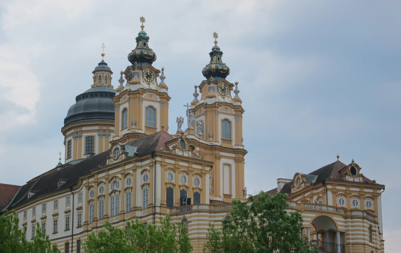 Melk Abbey along the Danube River in Austria