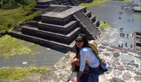 Exploring Maya ruins. You can climb on them!