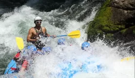 whitewater rafting with a lot of white!