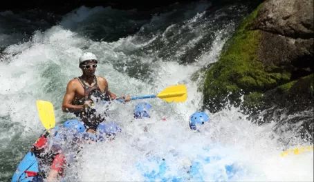 whitewater rafting with a lot of white!