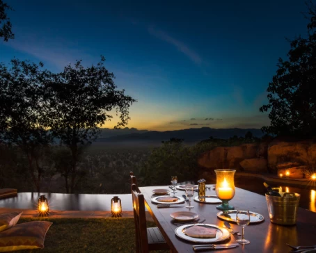 Dinner by the pool