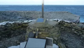 Memorial on Sea Lion Island