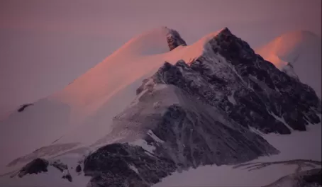 sunlite mountains of Antarctica