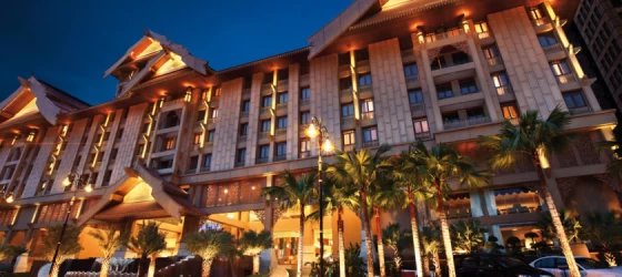 Hotel view at night