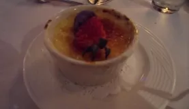 Creme brulee on our Puget Sound cruise on the Safari Endeavor