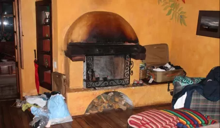 Enjoy the fireplace at Hacienda San Agustin de Callo