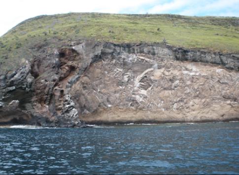 Daphne Mayor, showing volcanic layers