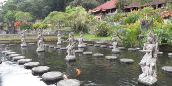 Walk on the stones as if walking on water