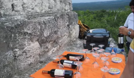 Wine on the ruins