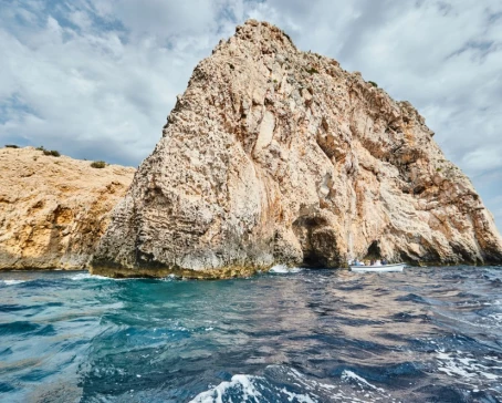 Entrance to Blue cave in Croatia, Bisevo island