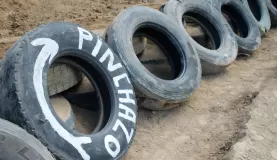 recycled tires that would have gone to the dump