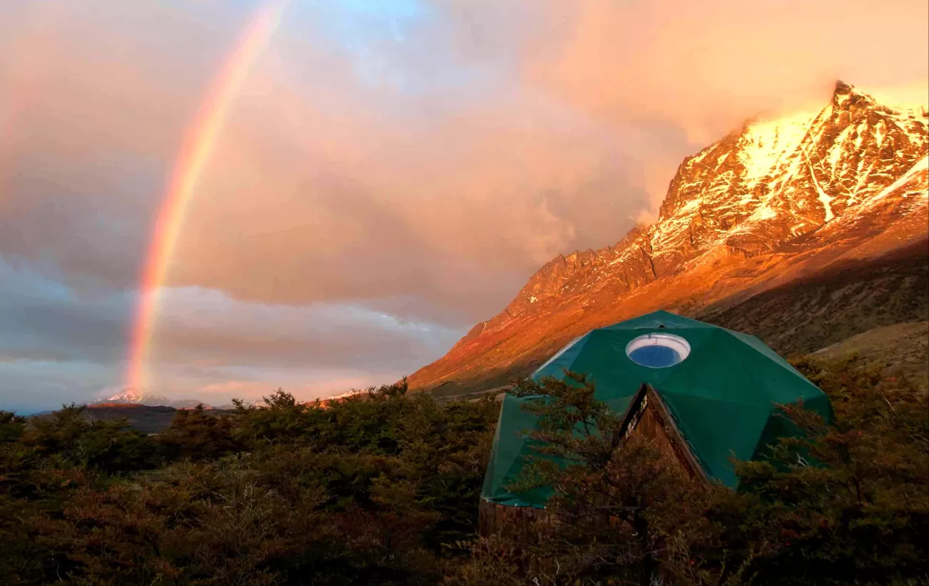 Rainbow over Torres del Paine