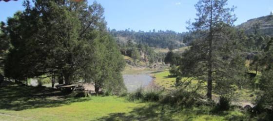 Soak in the terrace views of the Cusarare River