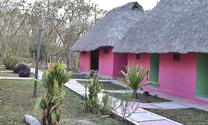 Cabanas are located near the Usumacinta River