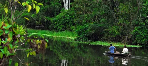 Canoeing down the Amazon