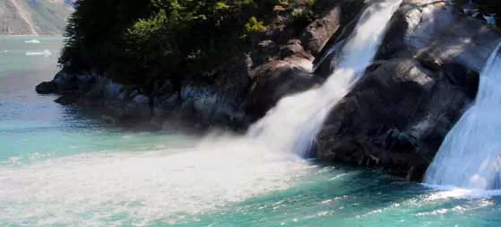 Remote Alaskan waterfall