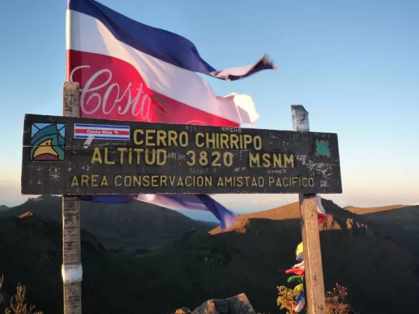 One of the highest peaks in Central America. The top of Chirripo Peak.