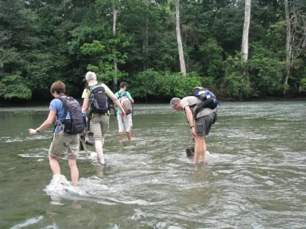 River crossing on the Corcovado trekking trip
