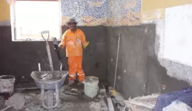 taking out the damaged walls