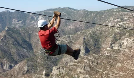 Copper Canyon zipline, one of the highest and longest ziplines in Mexico