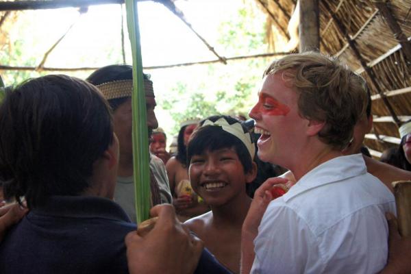 Interaction with the locals in the Amazon